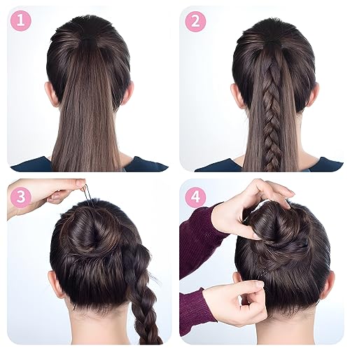 U Shaped Hair Pins - 100PCS Black Hairpins for Women & Kids, 2.4 Inch Hair Accessories with Storage Box - Hairdressing & Styling