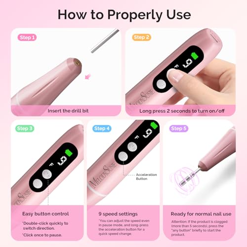 MelodySusie PC90G Cordless Nail Drill & UV Lamp Starter Kit
