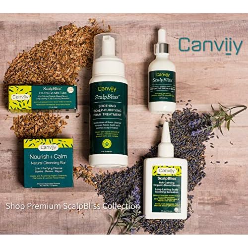 Canviiy 3-in-1 Purifying Nourish + Calm Natural Cleansing Bar, Infused with Calendula, Chamomile, Peppermint Oil, Witch Hazel and Lavender Petals to Soothe, Renew, and Repair Dry Skin - 4 Oz (Pack of 1)
