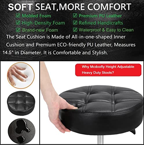 Heavy Duty Adjustable Salon Stool Chair with Bell Glides, 22-30 in