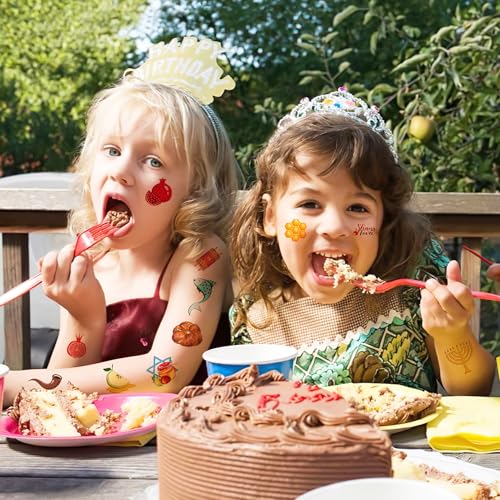 Rosh Hashanah Temporary Tattoos for Kids 102PCS Shana Tova Party Supplies Decorations Jewish New Year Festival Themed Favors Cute Holy Day Carnival Tattoos | Ideal Gifts & Prizes for Boys & Girls