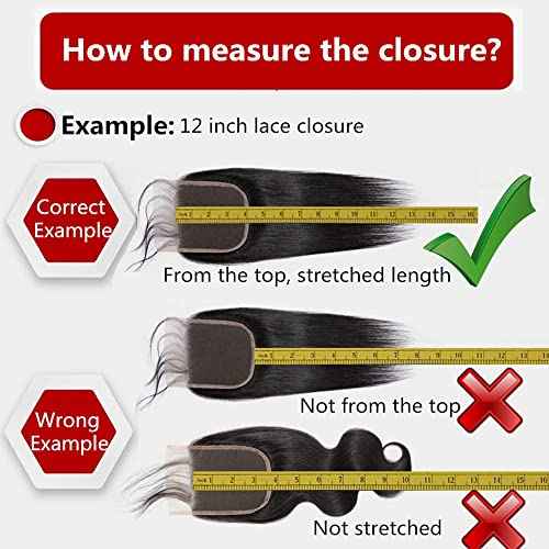 Lace Frontal Closure Body Wave 13x6 Ear to Ear HD Lace Frontal Closure Virgin Human Hair Pre Plucked with Baby Hair 150% Density Natural Black Color 18 Inch