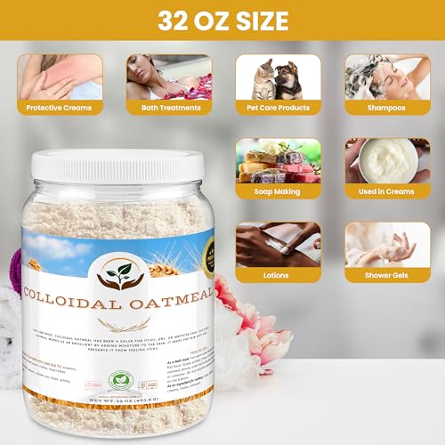 Dirty Treasures Colloidal Oatmeal Bath | Eczema & Itchy Skin Relief | Baby-Safe, 100% Natural, Fragrance-Free | 2?lb (32oz)