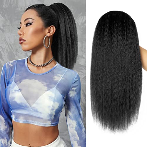 MODSIGHT Yaki Straight Ponytail Extension - 14" Black Drawstring