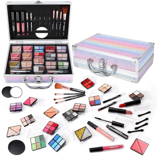 Makeup Kit Set with Case - Eyeshadow, Lipstick & Mascara