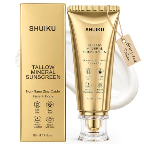 Beef Tallow Sunscreen SPF 50 for Face & Body - Natural Mineral Protection