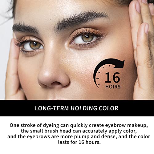 MAEPEOR Matte Eyebrow Pomade 6 Colors Creamy Smooth Full-pigmented Brow Pomade Long Lasting Waterproof Cream Brow Gel with Eyebrow Brush (Matte, 01 Blonde)