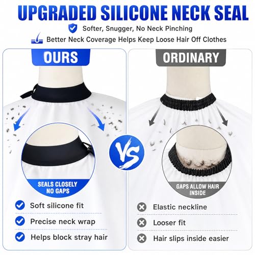 Professional Salon Barber Cape with Silicone Neckline, XL