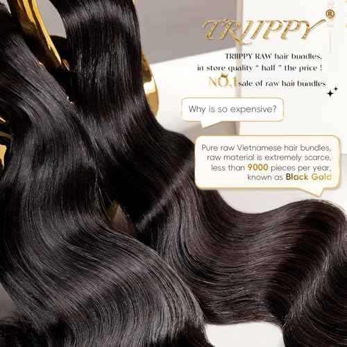 TRIIPPY RAW Vietnamese Hair Bundles Body Wave,Only 9,000 Produced Per Year.Get Great Experience More Than Five Years.(14 inch),No.1 Sales of Raw Hair Bundles