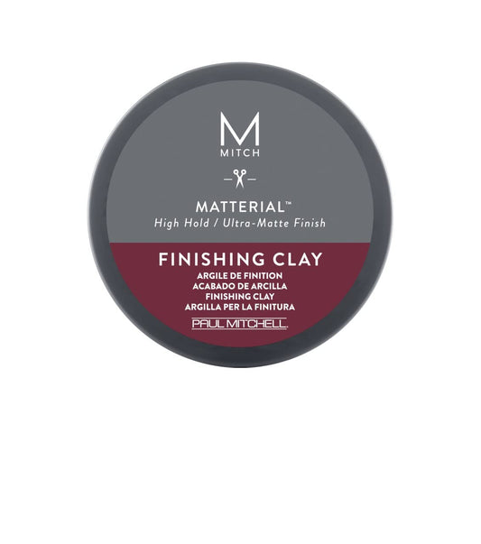 MITCH by Paul Mitchell Matterial Finishing Clay for Men, High Hold, Ultra-Matte Finish, For All Hair Types, 3 oz.