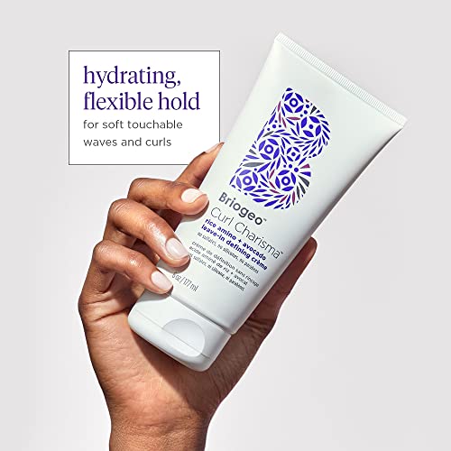 Briogeo Curl Charisma Rice Amino + Avocado Leave-In Defining Cr?me, Anti Frizz Hair Styling Moisturizer, Leave In Cream for Wavy, Curly, Coily Hair, Boosts Hydration, Vegan, Cruelty-Free