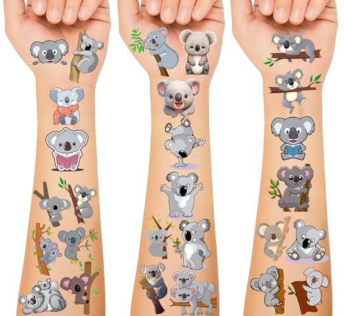 232 Koala Temporary Tattoos for Kids Birthday Party Favors