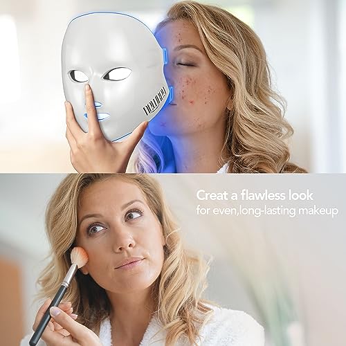 NEWKEY Blue Light Therapy Mask for Acne - Full Face LED Treatment