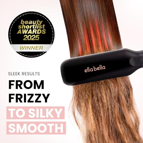 Ella Bella Titanium Flat Iron Hair Straightener | Infrared & Ionic