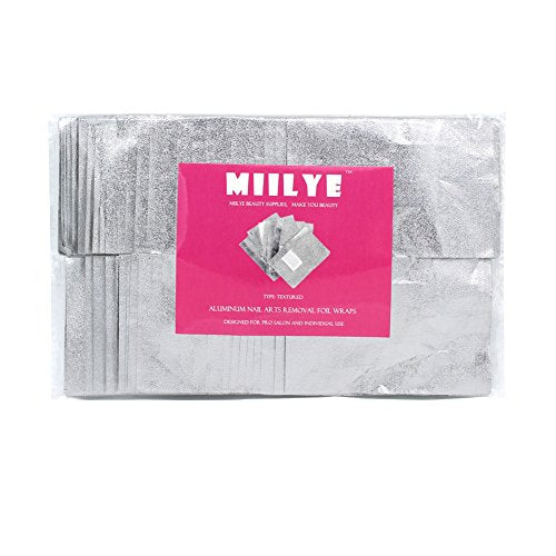 MIILYE Gel Nail Polish Remover Foil Wraps with Lint-Free Pads - 100 Pack