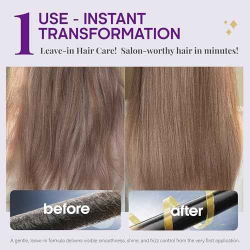 Hair Serum Capsules ? Keratin & Silk Protein Hair Treatment with Argan, Coconut, Jojoba & Avocado Oils ? Leave?In Anti?Frizz Hair Oil w/ Vitamins A, E & B5 for Dry, Damaged Hair ? No Rinse, 30 ct