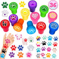 36-Piece Paw Print Party Favors - Stamps & Tattoos