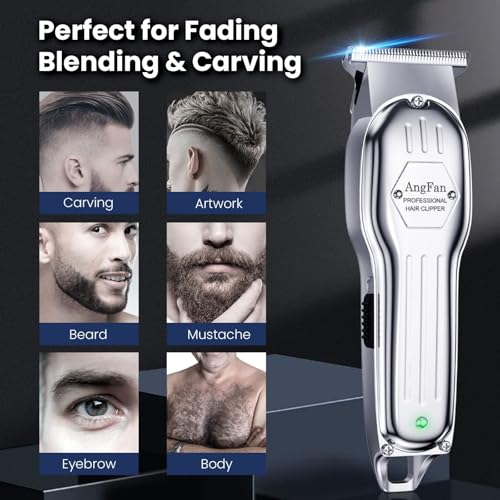 AngFan Professional Cordless Hair Clipper Set | 7200RPM, 5H Runtime
