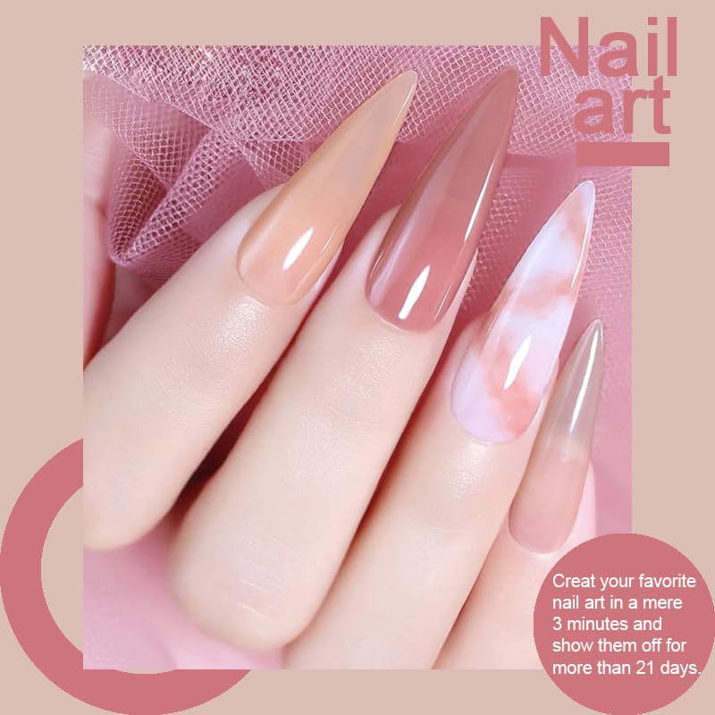 Arte Clavo 15ml Icy Jelly Gel Nail Polish Peach Pink Nail Polish Colors For Uv Light UV LED Soak Off Polish Home DIY Manicure Nail Salon Varnish YZ55…