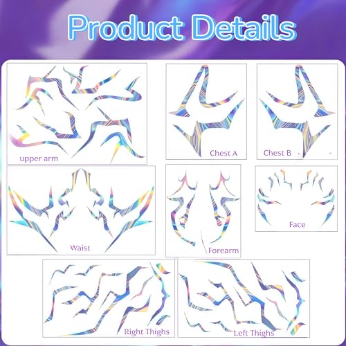 Fantasy Hunter Full Body Tattoo Set - 8 Waterproof Sheets