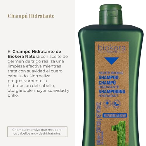 Salerm Biokera Natura Moisturising Shampoo, 36 Ounce / 1000 ml