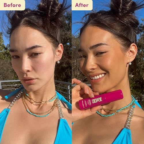 Coco & Eve Anti-Aging Tanning Serum - Face tanner with Skincare Actives for Gradual, Hydrating Glow. Natural Self Tanning Bronzer, with Niacinamide & Antioxidants for Healthy Glowing Skin (1.01 Fl Oz)