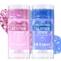 Blue & Pink Glitter Stick Set - Waterproof Face & Hair Glitter