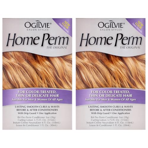 Ogilvie Salon Styles Home Perm Kit for Thin & Color-Treated Hair