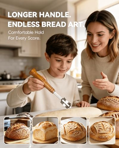 Bread Lame & Flour Duster Set with 5 Blades