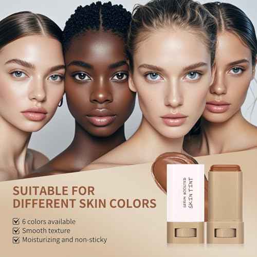 Beauty Balm Serum Boosted Skin Tint, Foundation Stick, Tinted Moisturizer for Face, Full Coverage Foundation, Concealer Stick for Foundation Makeup, Contour Sticks for Face Makeup, Dewy Finish (#03)