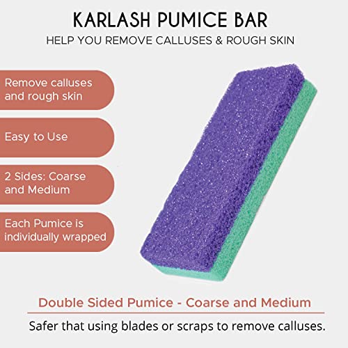 Karlash 2-Sided Foot Pumice Stone Callus Remover Scrubber (2 Pack)