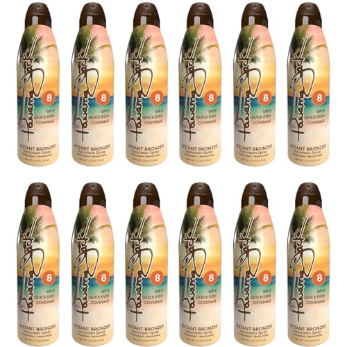 Panama Jack Instant Bronzer Sunscreen - SPF 8, Antioxidant, Moisturizing, PABA, Paraben, Gluten & Cruelty Free, Water Resistant (80 Minutes), 5.5 OZ (Pack of 2)