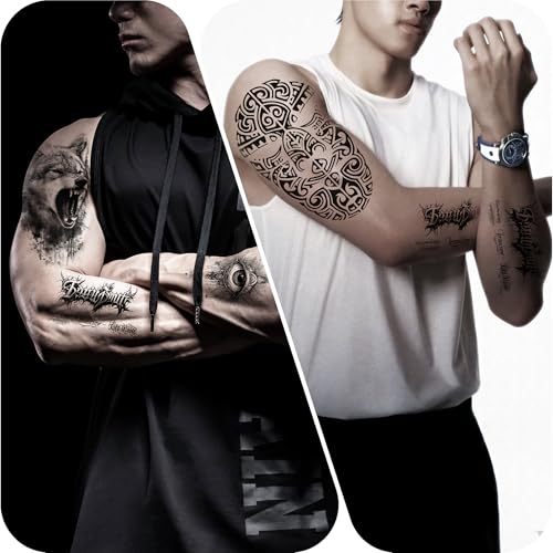 Temporary Tattoos for Adults – 36 Designs, 3-7 Day Wear