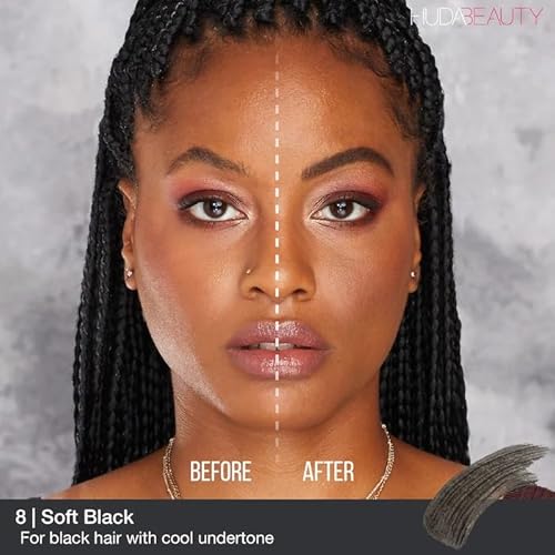 HUDA BEAUTY #BombBrows Full ¡®n Fluffy Volumizing Fiber Gel Soft Black