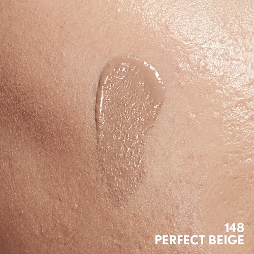 COVERGIRL Clean Invisible Foundation Makeup, Dewy & Glowy Natural Finish, Buildable Coverage, Skin-Like Smooth Look, Vegan, Perfect Beige, 1oz (Pack of 2)