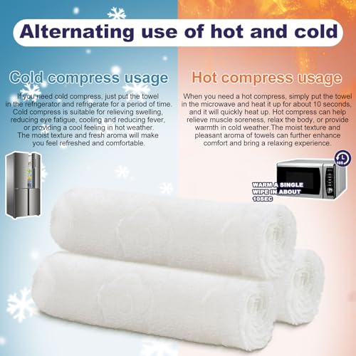 Moist Cotton Towel Bulk Moist Towelettes Individually Wrapped,White Towel Services,Refreshment Pre Moistened Towels for Dentist Travel Sport Party Hotel £¨Lavender,100)