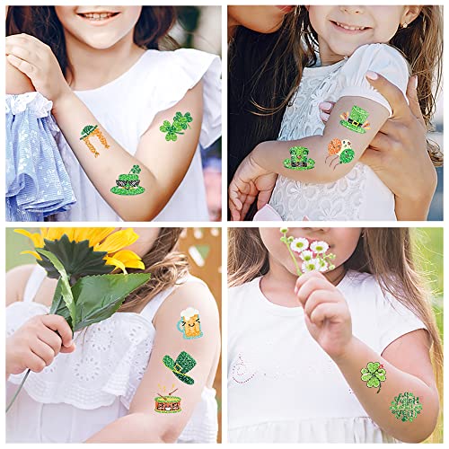 St Patrick's Day Glitter Temporary Tattoos, 48pcs