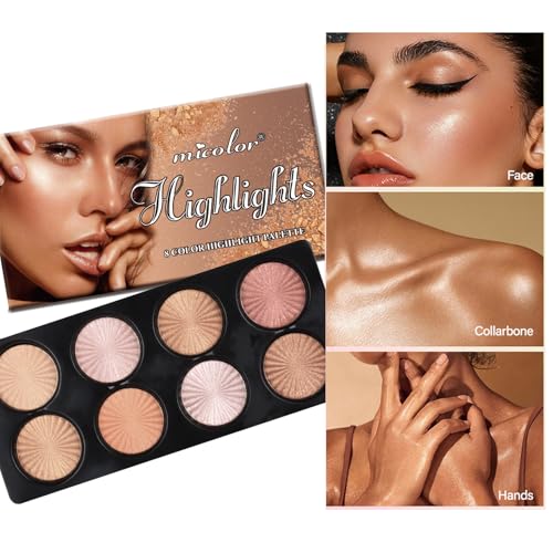 Professional Makeup Cream Contour Palette, Joyeee 8 Colours Concearler Full Coverage & Makeup Brush Set Contour Concearler Palette Contouring Face Make Up Gift for Women Girls