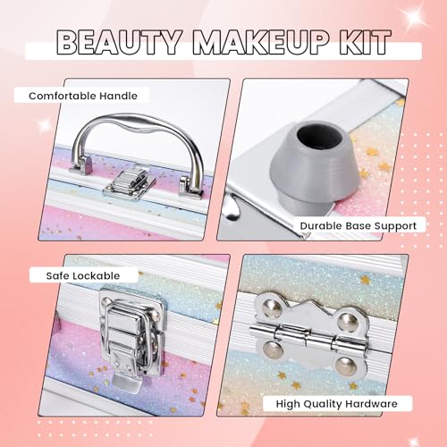 Makeup Kit Set with Case - Eyeshadow, Lipstick & Mascara