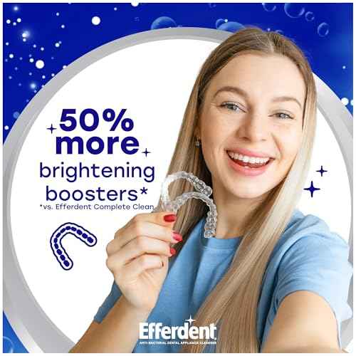 Efferdent Denture Cleaner Tablets ? Deep Clean Brightening for Dental Appliances, Aligners, Mouth Guard, and Retainer Cleaner Tablets, Complete Clean, 126 Count