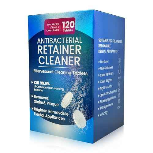 Retainer Cleanser Tablets 23mm.Ultrasonic Retainer Cleaner Tablets for Dentures and Invisalign - Effective Dental Cleaning for Teeth and Retainers-120pack