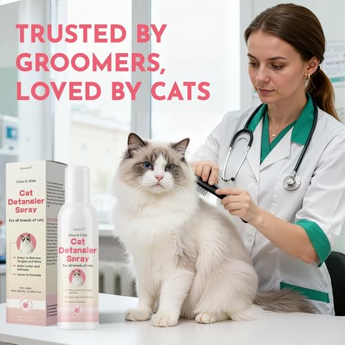 Cat Detangler Spray for Matted Fur | No-Rinse Grooming Solution