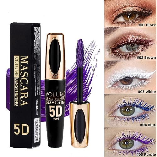 5D Silk Fiber Mascara White Waterproof Voluminous Lash