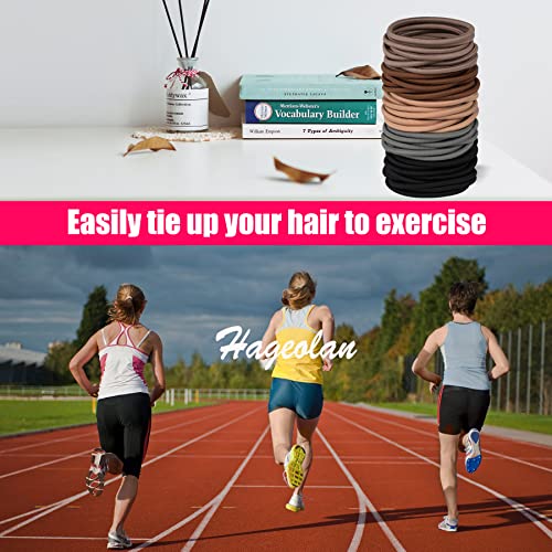 Hair Ties 120 Pack - Thick Elastic Bands for All Hair Types