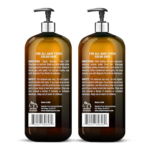 Majestic Pure Biotin Shampoo & Conditioner Set - Volumizing Hair Loss Treatment
