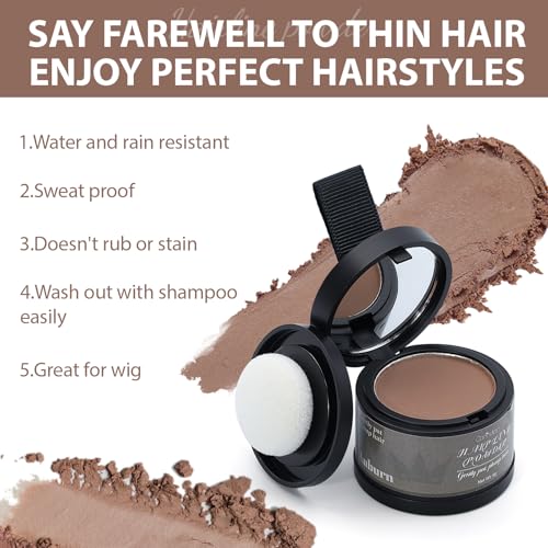 Hairline Powder Root Touch Up for Gray, Thinning & Bald Spots - Auburn, 2 Pack