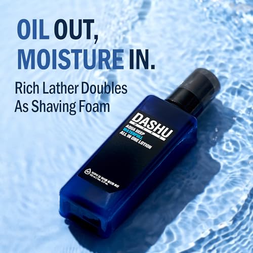 DASHU Aqua Deep Waterfull All-in-One Face Lotion for Men | Hydrating Age-Defying Toner, Essence, Moisturizer & Cream Korean Lotion 5.17 fl oz