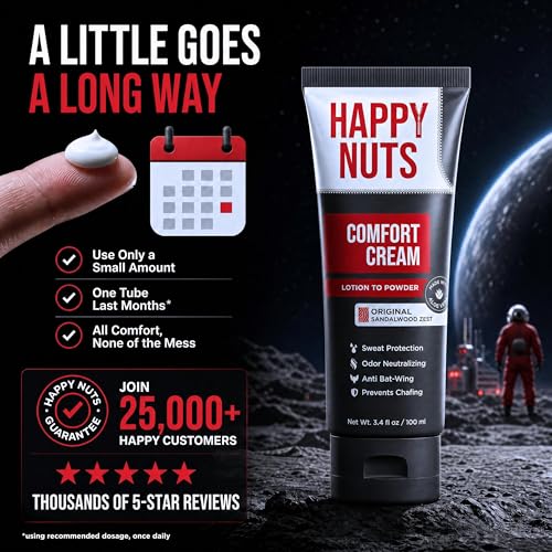 Happy Nuts Comfort Cream Deodorant for Men 3.4 oz
