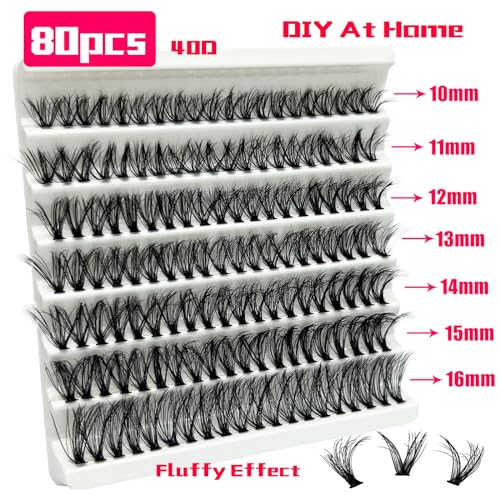 DIY Eyelash Extension Kit - 140 Pcs Cluster Lashes with Bond & Seal