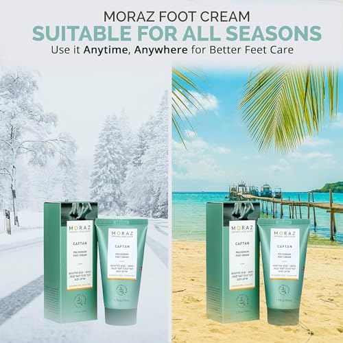 Moraz Caftan Polygonum Foot Cream for Dry Cracked Heels and Feet with 75% Polygonum Extract ? Non-greasy, Fast-absorbing Intensive Foot Moisturizer for Dry Cracked Feet, Vegan, Paraben Free, 8.5 Fl Oz